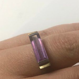 Sz 6.5 amethyst and silver ring